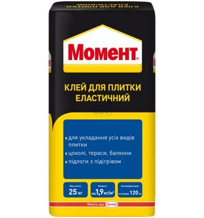 Клей для плитки Момент Moment Elast, 25 кг