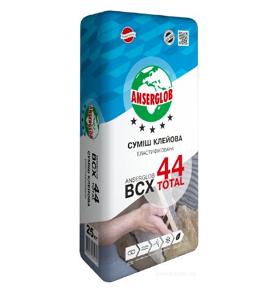 Клей для плитки Ансерглоб клей эластифицированый BCX-44 Total, 25 кг
