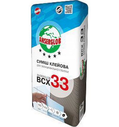 Клей для плитки Ансерглоб BCX-33, 25 кг