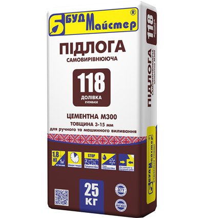 Наливной пол Доливка 118 БудМайстер, 25кг