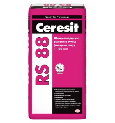 Быстротвердеющая ремонтная смесь Ceresit RS 88, 25кг