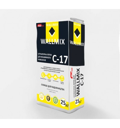 Wallmix C-17 штукатурка цементно-известковая для машинного нанесения, 25 кг