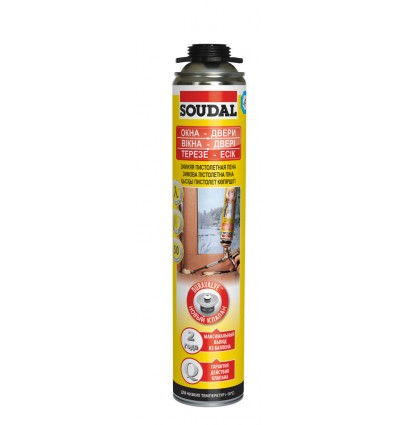 Пистолетная монтажная пена Соудал (SOUDAL) зимняя, 750 мл