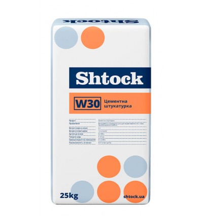 Shtock Штукатурка Шток W30 цементная, 25кг