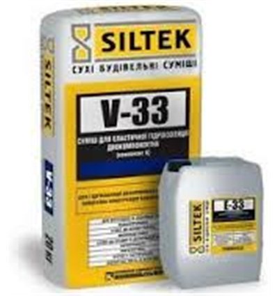 ГИДРОИЗОЛЯЦИЯ СИЛТЕК V-33/E-33 ДВУХКОМПОНЕНТНАЯ, 20КГ/5Л